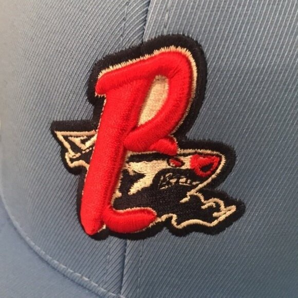 Bristol Pirates Hat Cap Fitted Mens L XL Powder Blue MILB Baseball Flexfit - Picture 2 of 9